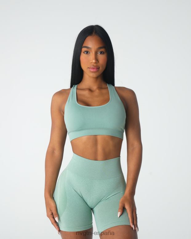 aptitud física mujer NVGTN HB2N239 verde salvia inspirar sujetador sin costuras