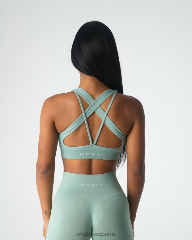 aptitud física mujer NVGTN HB2N239 verde salvia inspirar sujetador sin costuras