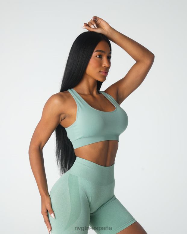 aptitud física mujer NVGTN HB2N239 verde salvia inspirar sujetador sin costuras