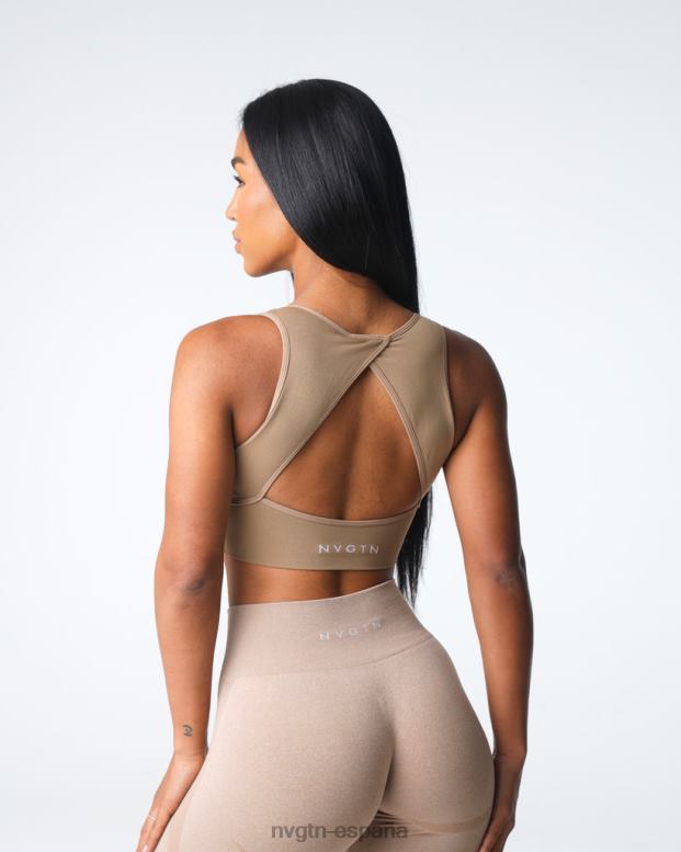 aptitud física mujer NVGTN HB2N23 beige empoderar sujetador sin costuras