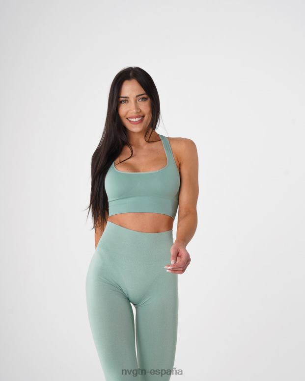 aptitud física mujer NVGTN HB2N242 verde salvia encender sujetador sin costuras