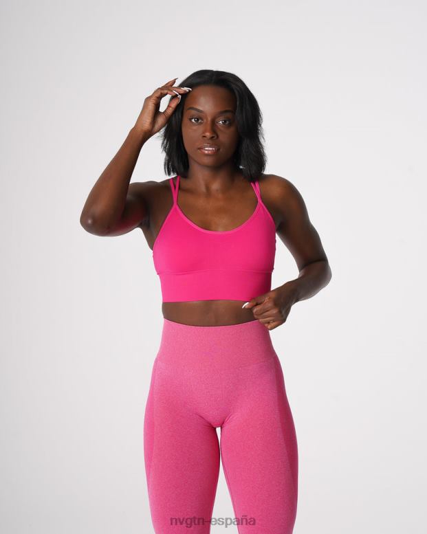 aptitud física mujer NVGTN HB2N258 fucsia sujetador sin costuras florecer