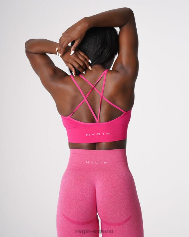 aptitud física mujer NVGTN HB2N258 fucsia sujetador sin costuras florecer