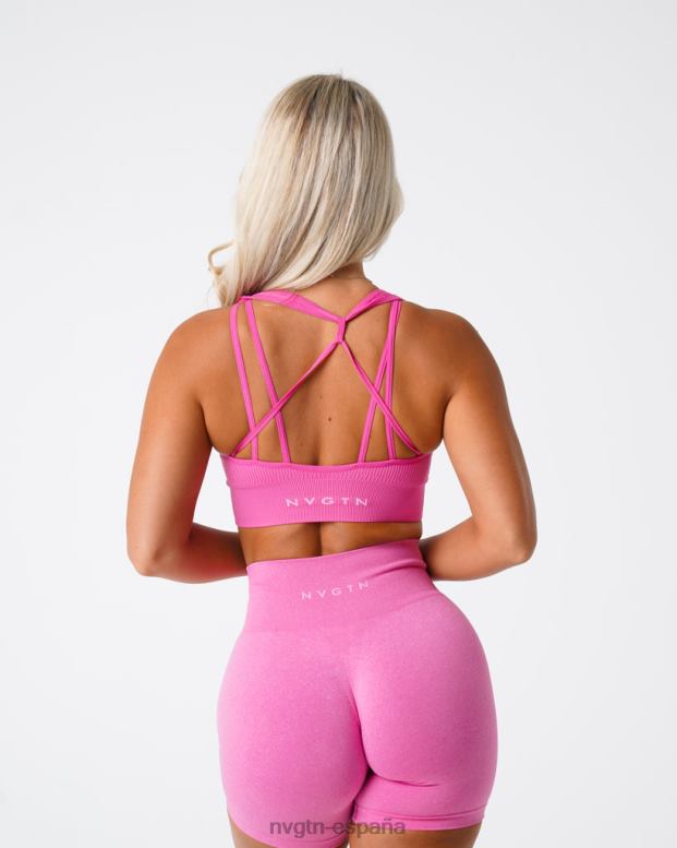 aptitud física mujer NVGTN HB2N262 chicle rosa sujetador sin costuras de canalé galaxy