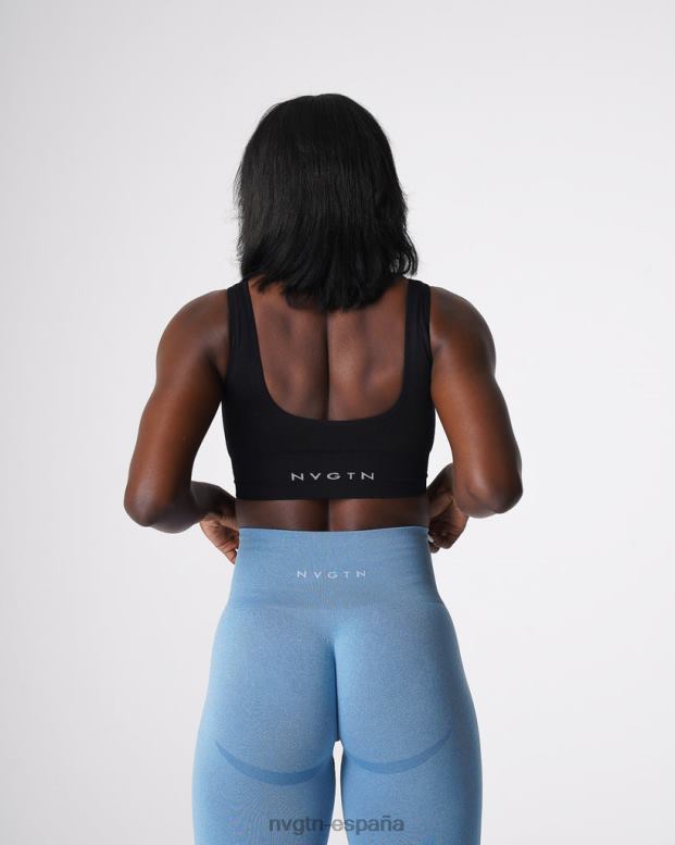 aptitud física mujer NVGTN HB2N268 negro elevar sujetador sin costuras