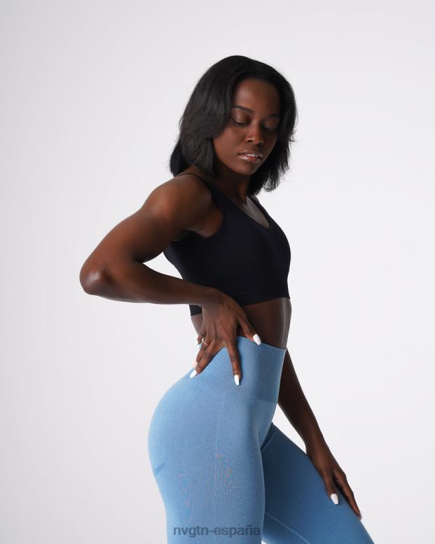 aptitud física mujer NVGTN HB2N268 negro elevar sujetador sin costuras