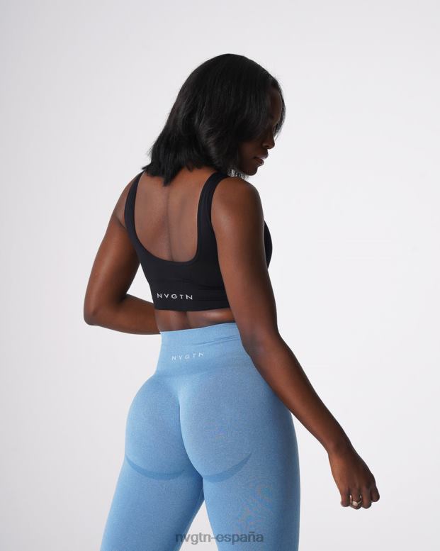 aptitud física mujer NVGTN HB2N268 negro elevar sujetador sin costuras