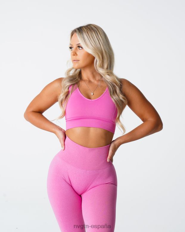 aptitud física mujer NVGTN HB2N270 chicle rosa elevar sujetador sin costuras