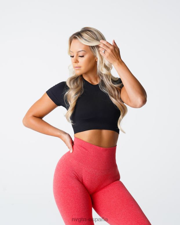 aptitud física mujer NVGTN HB2N271 negro top tipo sujetador sin costuras vórtex