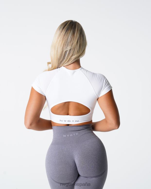 aptitud física mujer NVGTN HB2N272 blanco top tipo sujetador sin costuras vórtex