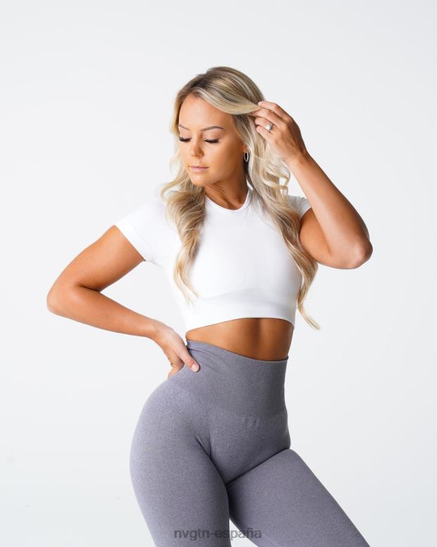 aptitud física mujer NVGTN HB2N272 blanco top tipo sujetador sin costuras vórtex