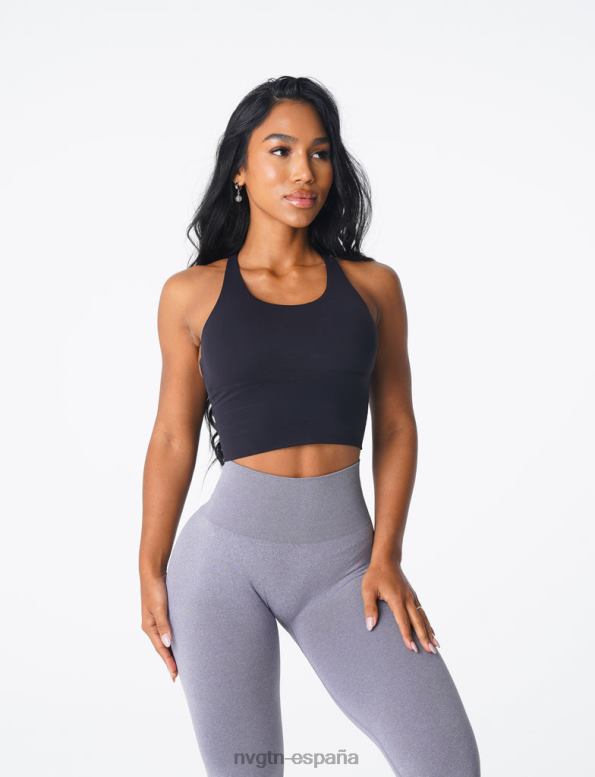 aptitud física mujer NVGTN HB2N281 negro top sujetador matriz