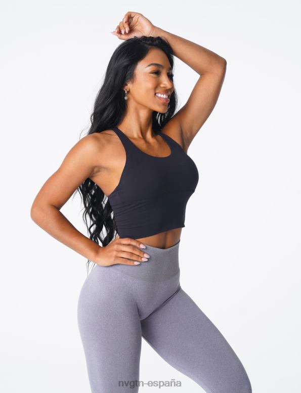 aptitud física mujer NVGTN HB2N281 negro top sujetador matriz