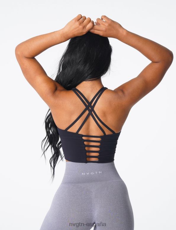 aptitud física mujer NVGTN HB2N281 negro top sujetador matriz