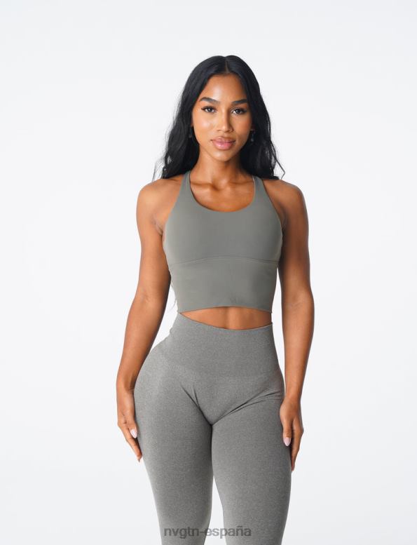 aptitud física mujer NVGTN HB2N283 verde caqui top sujetador matriz
