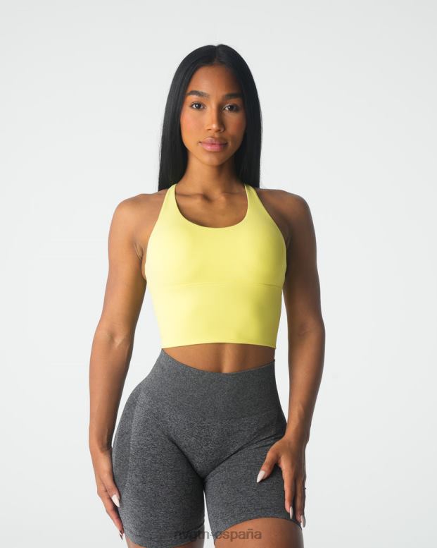 aptitud física mujer NVGTN HB2N288 amarillo pastel top sujetador matriz