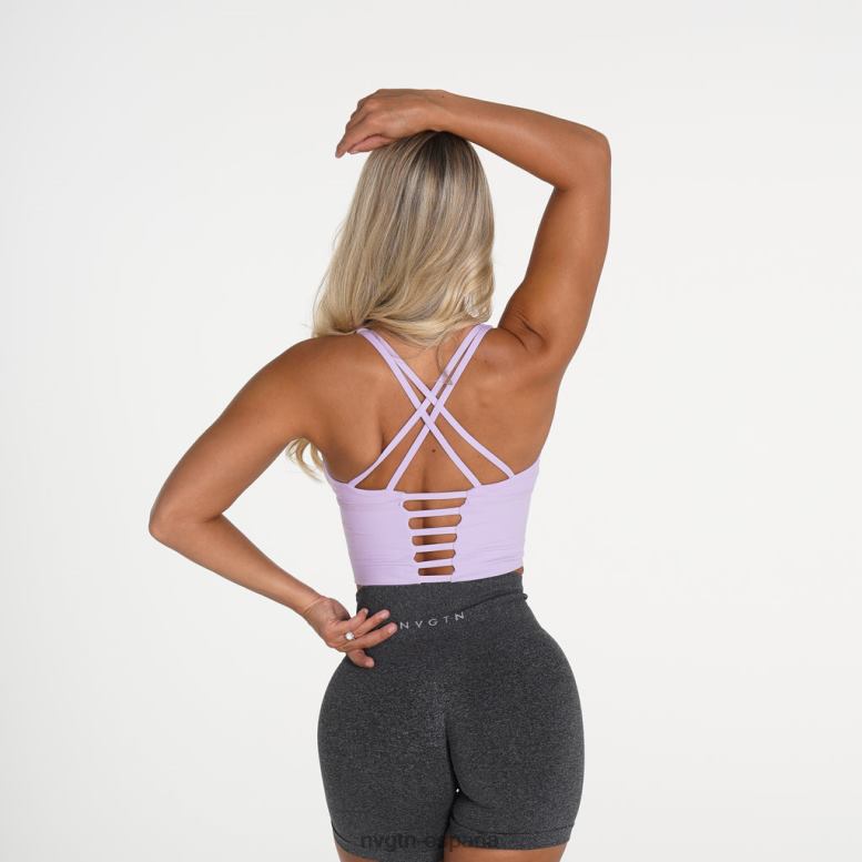 aptitud física mujer NVGTN HB2N289 lila top sujetador matriz