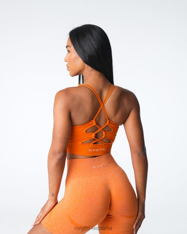 aptitud física mujer NVGTN HB2N28 naranja quemada prosperar sujetador sin costuras