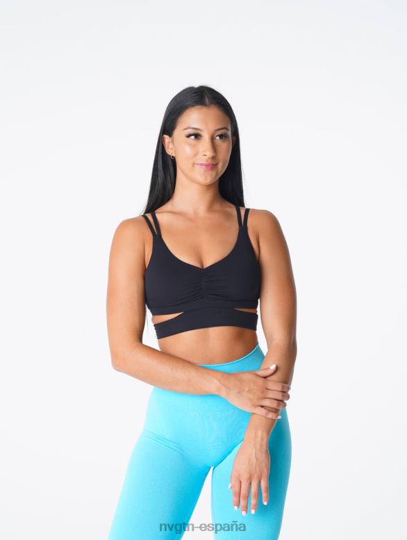 aptitud física mujer NVGTN HB2N298 negro sujetador giratorio