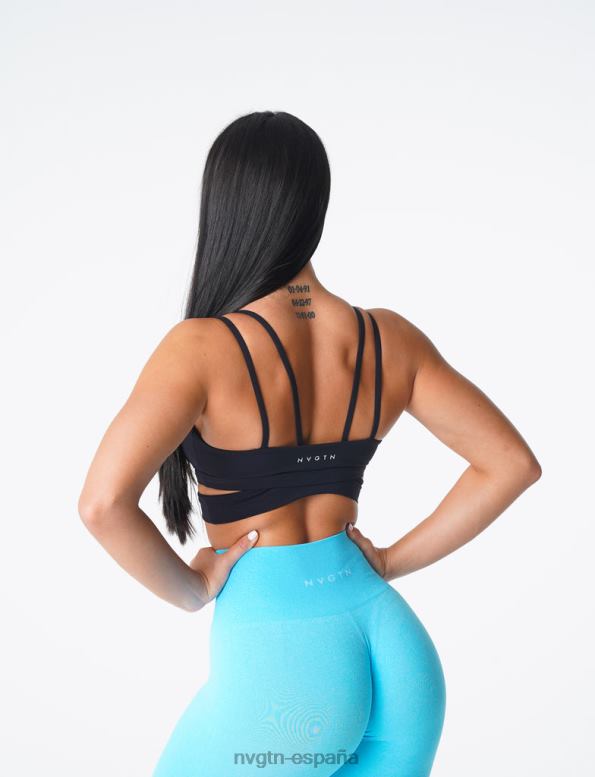 aptitud física mujer NVGTN HB2N298 negro sujetador giratorio