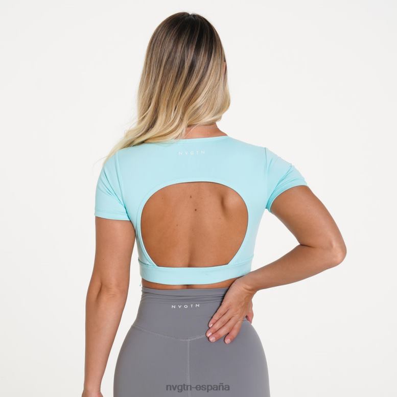 aptitud física mujer NVGTN HB2N2236 agua camiseta con espalda abierta