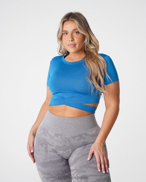 aptitud física mujer NVGTN HB2N2248 cobalto camiseta cruzada