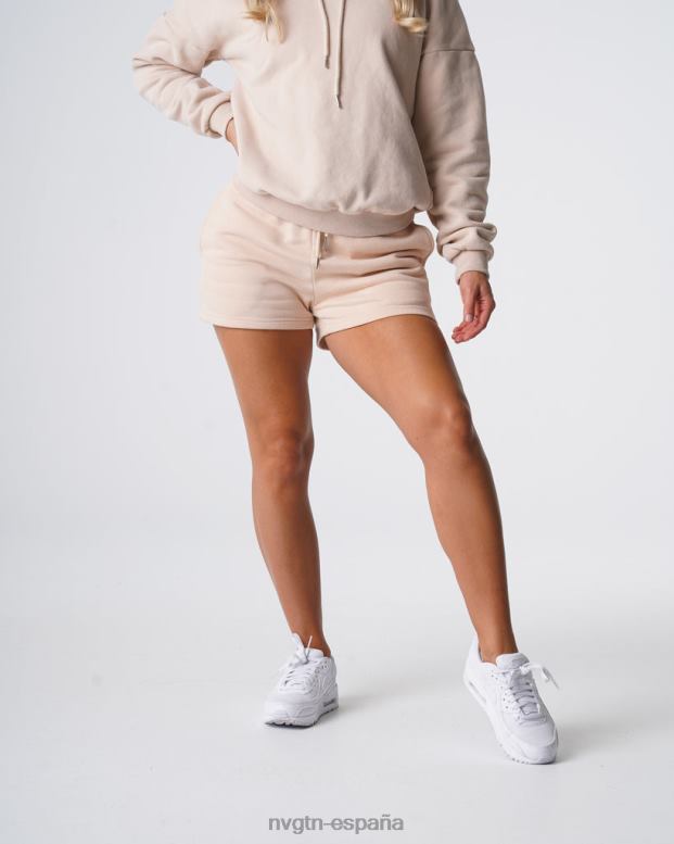 estilo de vida mujer NVGTN HB2N2740 beige pantalones cortos de estar por casa esenciales