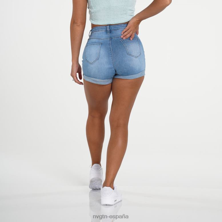 estilo de vida mujer NVGTN HB2N2747 lavado ligero pantalones cortos de jean navishape