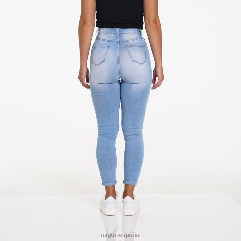 estilo de vida mujer NVGTN HB2N2744 lavado ligero jeans rotos navishape