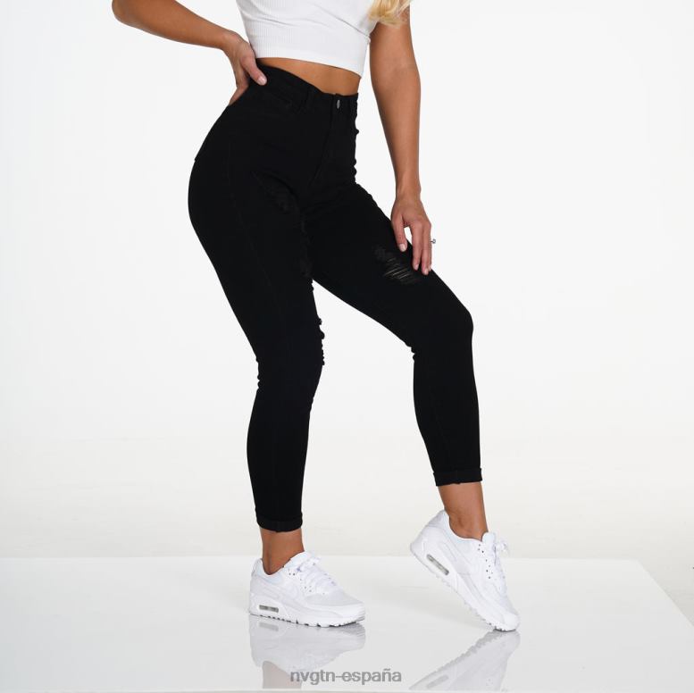 estilo de vida mujer NVGTN HB2N2745 negro jeans rotos navishape